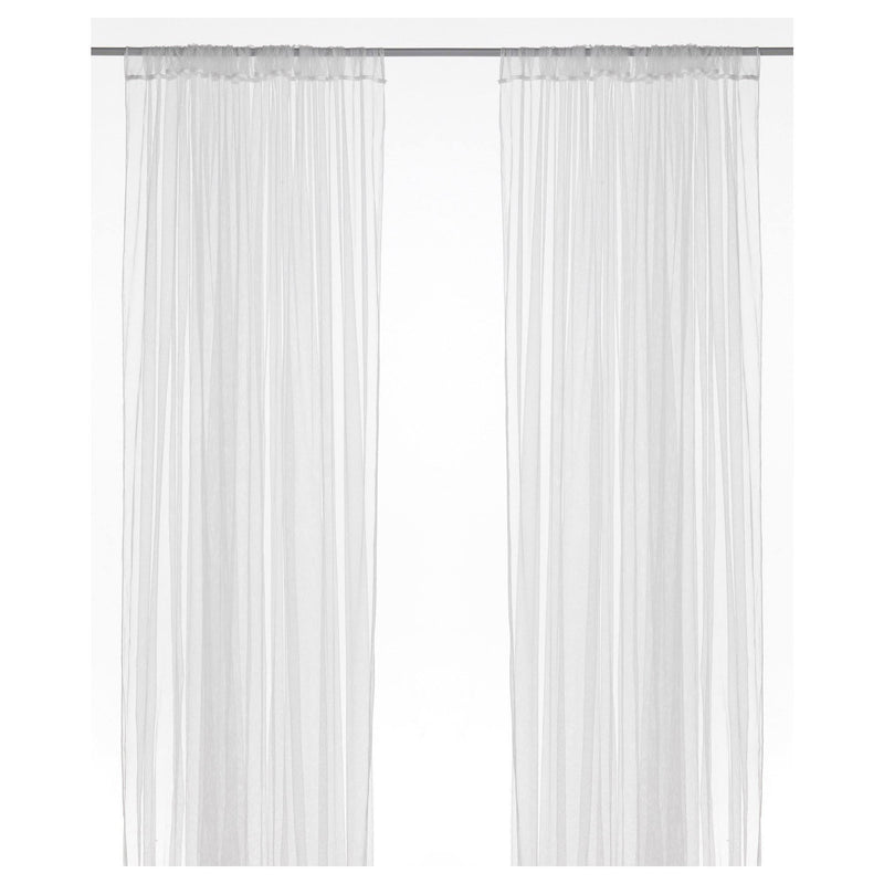Ikea Lill Curtains Sheer Net White 2 Panels 110" x 98" Canopy Room Divider Voile