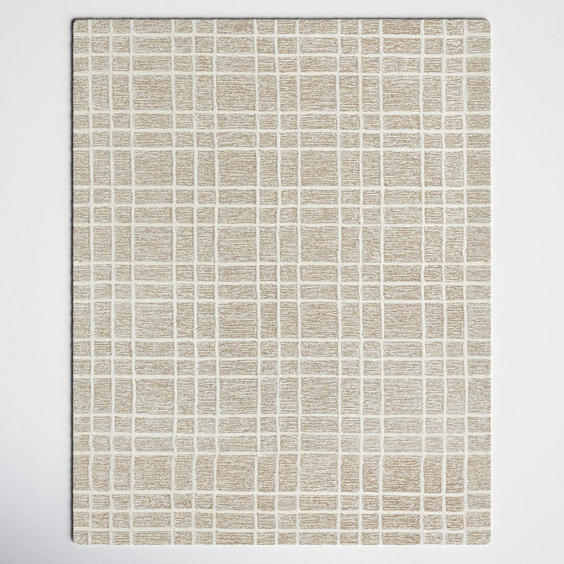 Alec Plaid Handmade Tufted Wool Brown Area Rug Joss & Main Rug Size: Rectangle 7'9" x 9'9"
