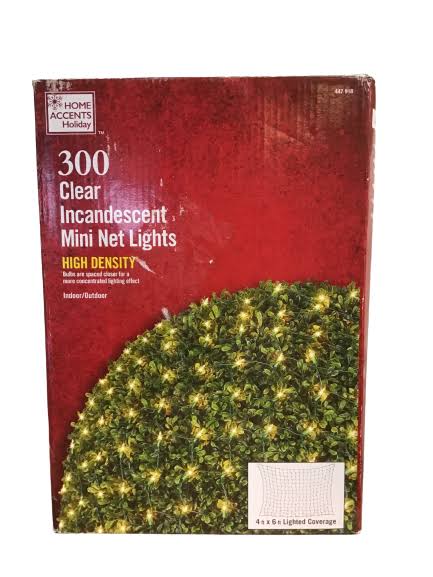 Home Accents Holiday 300 Clear Incandescent High Density Mini Net Lights